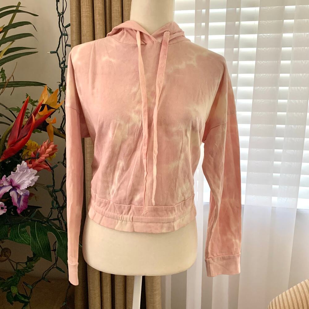 3/$15 Blank NYC Tie Dyed Rosewater Sweatshirt Jersey Hoodie Pink